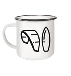 KiteCrewHro Logo Brustprint - Emaille Tasse (Black)