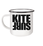 Waste your time well  - Emaille Tasse (Black)