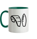 KiteCrewHro Logo Brustprint - Tasse zweifarbig