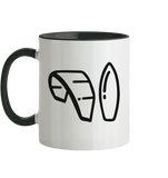 KiteCrewHro Logo Brustprint - Tasse zweifarbig