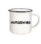 KiteCrewHro Vorne Hinten - Emaille Tasse (Black)