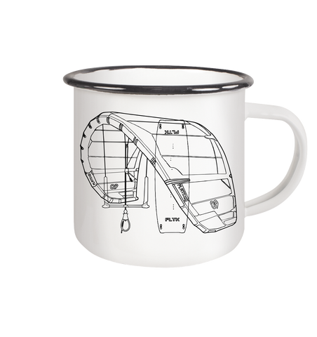 KiteSet Xray - Emaille Tasse