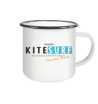 Kitesurf Adventures - Emaille Tasse (Black)