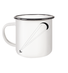 Langer Kitesurfer - Emaille Tasse (Black)