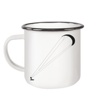 Langer Kitesurfer - Emaille Tasse (Black)