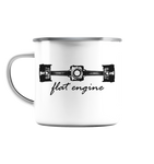 Flate Engine - Emaille Tasse