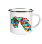 Splash Kite - Emaille Tasse (Black)