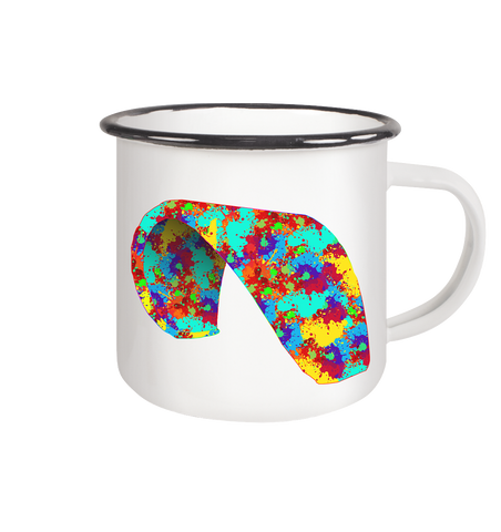 Splash Kite - Emaille Tasse (Black)