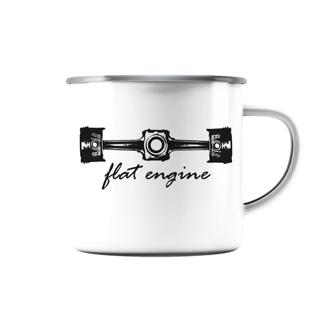 Flate Engine - Emaille Tasse